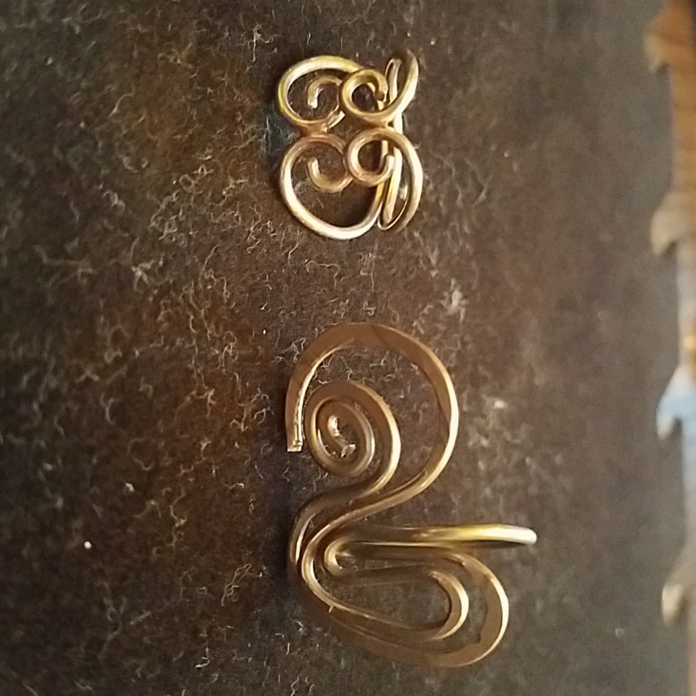 Large silver wire ring from Greece